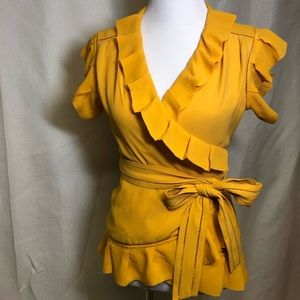 DVT Golden Yellow Wrap Blouse